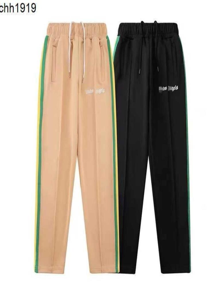 

designer brand palm rainbow striped pants Palmangel men039s and women039s Angels casual pants loose Chao brand sports pants2841731, Black