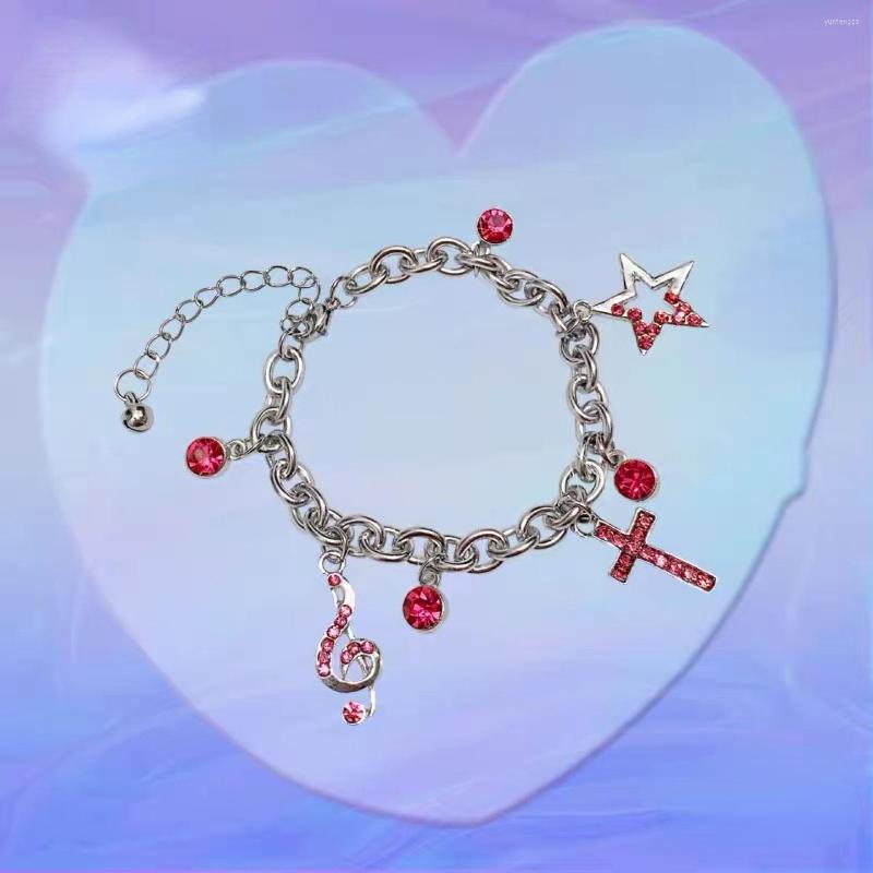 

Charm Bracelets Handmade Y2k Accessories Cute Sweet Cross Star Notes. Charms For Girls Women Party Music Jesus Bracelet Jewelry