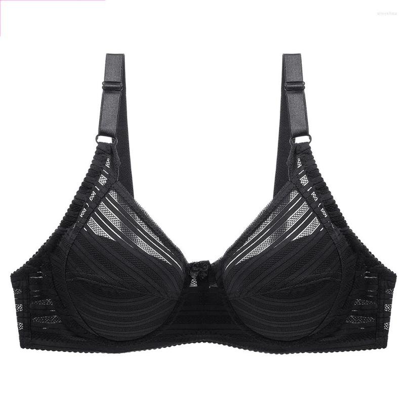 

Bras Summer Striped Large Size Bra Gathers European And American Sexy Thin Breathable To Sell Fast Wish Style