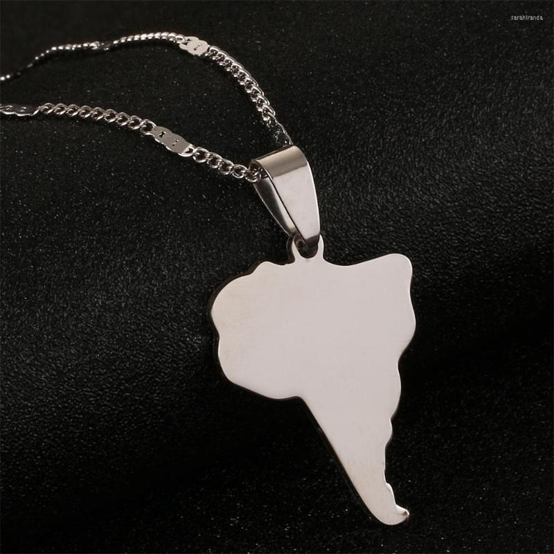

Pendant Necklaces Stainless Steel Map Of South America Necklace Pendants Trendy Charm Jewelry