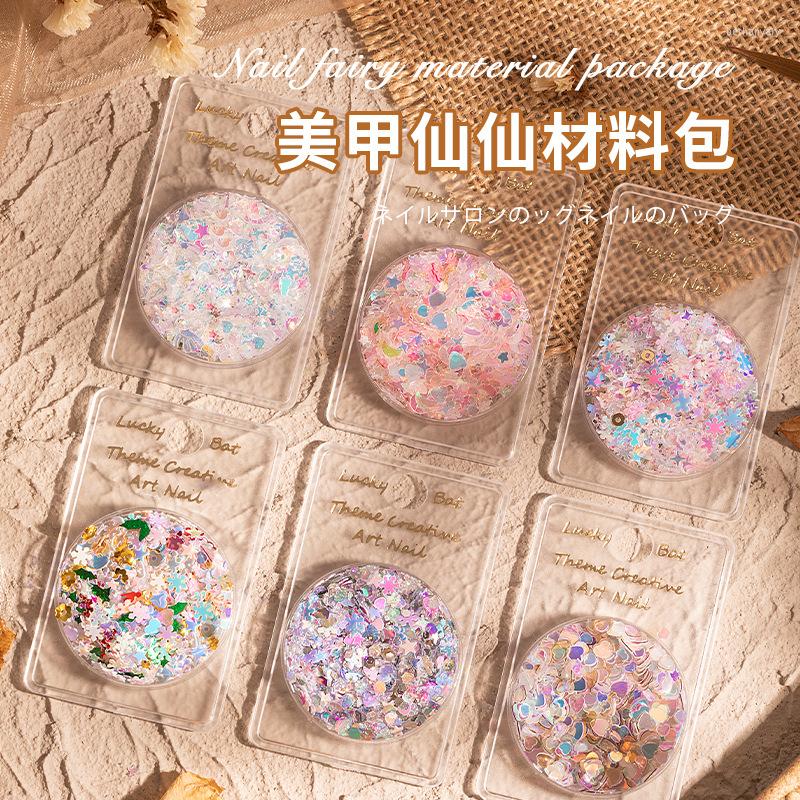 

Nail Art Decorations 200pcs/jar Mix Snowflake Love Heart Moon Star Magic Sequins For DIY Decals