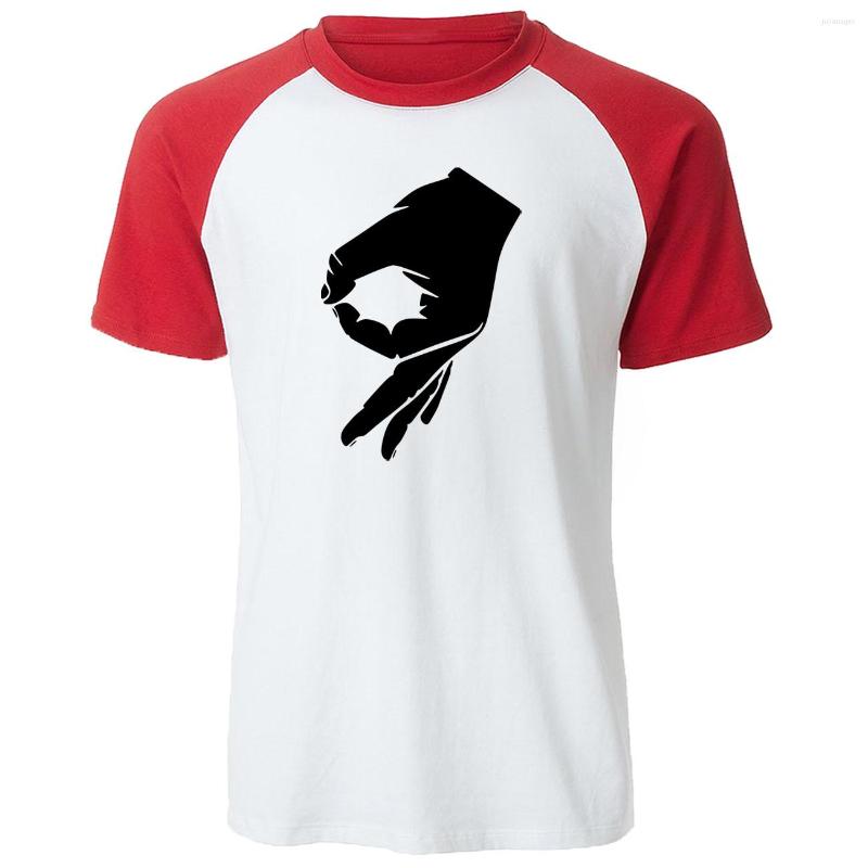 

Women's T Shirts 2023 Summer Cotton High Quality Tee Shirt Okay Hand Sign T-Shirt Finger OK Men Fashion Tshirt Hipster Raglan Short Sleeve, Se
