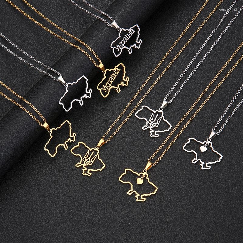 

Pendant Necklaces Women's Map Necklace Men And Universal Geometric Titanium Steel Banquet Birthday Party Ornaments Gifts