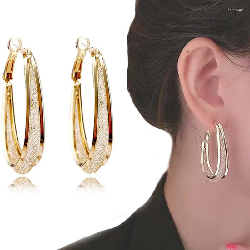 

Hoop Earrings Needle- Woven Mesh Oval For Women Bridal Wedding Dangle Earring Valentines Day Gift Designer Jewelry Mujer