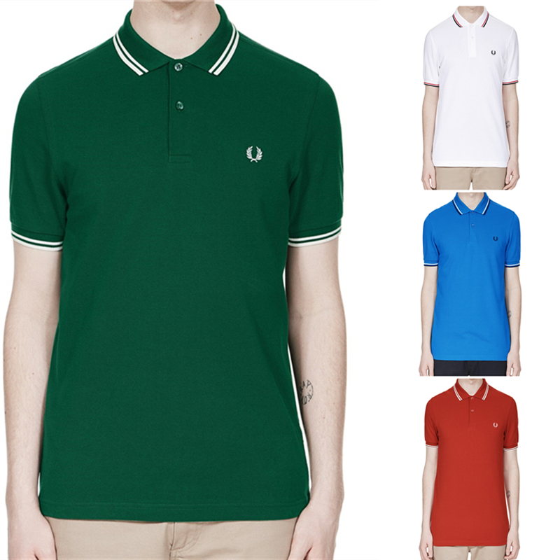 

Men's Polos Summer 100 Cotton Casual Embroidery Wheat Shortsleeved Polo Shirt Fashion Breathable Streetwear Top 230512