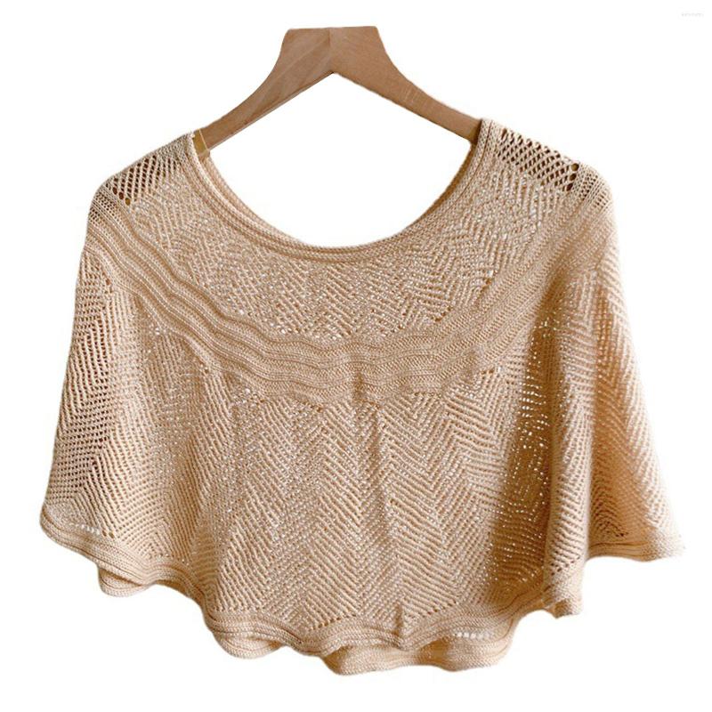 

Scarves Knitted Sun-Proof Shawl Women Cool Breathable Hollow Lace Appliques Shawls