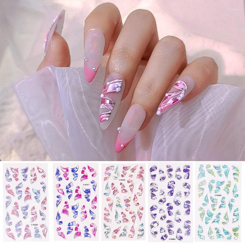 

Nail Stickers 1pc 5D Acrylic Engraved Self-adhesive Sticker Embossed Three-dimensional Streamer Shiny DIY Decoration, Z-d4354