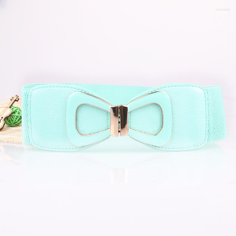 

Belts Beltox Women's Girdle Elastic Stretch Wide Waist Buckle Cummerbunds Ladies For Women Luxury Designer Brand, White