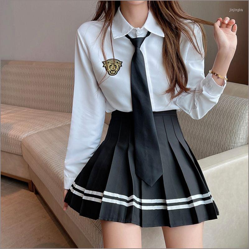 

Women's Blouses Women White Sweet Chiffon Women's Long Sleeved Loose Slim Shirts For Korean Fashion Style Clothes Camisa Feminina, Shirt no decorations