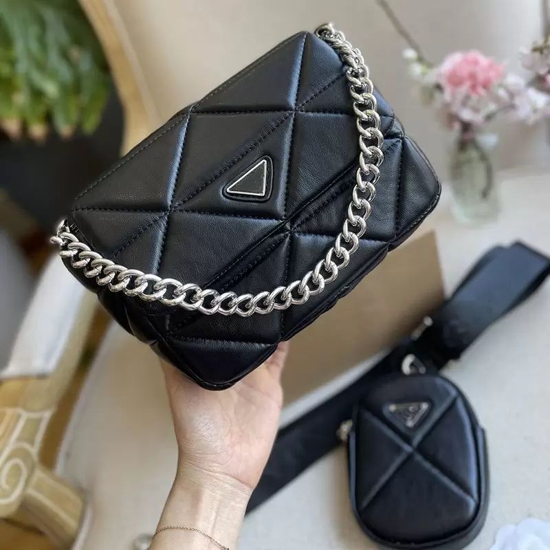 

9-Colors Embroidered Thread Rhombus Crossbody Slim Shoulder Bag Designer Luxury Ladies Three-in-One Handbag Wallet Paris Fashion Week XB4001