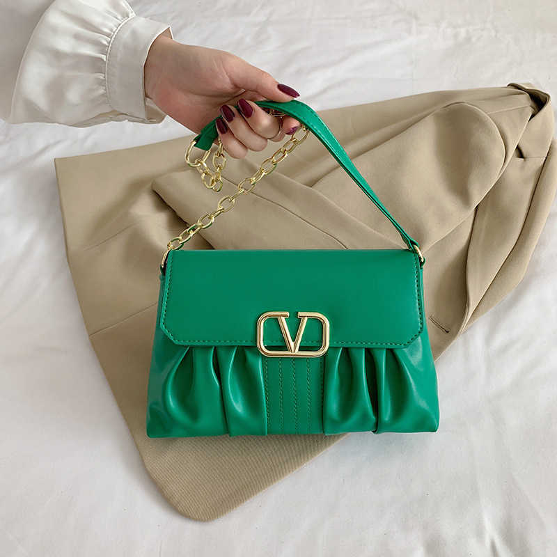 

50% OFF 2023 hbag New Crossbody Fashion Pleated Texture One Shoulder Hheld Small Square Fresh and Sweet Casual Women's Bag, Golden