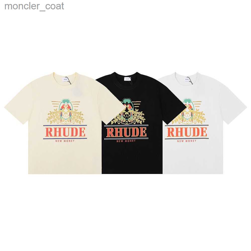 

Men' T-shirts Small Beauty Trend Rhud Parakeet Long Tailed Parrot Print Pure Cotton Casual Versatile Short Sleeve T-shirt for Men and Women, White 5067