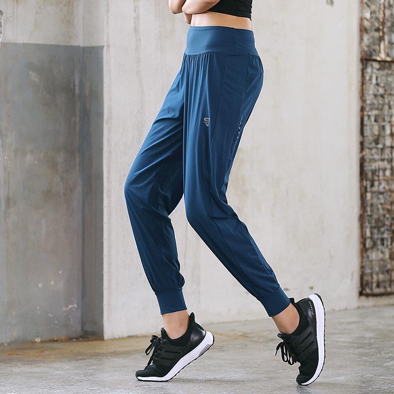 

Active Pants High Waist Fitness Joggers Yoga Women Stretchy Running Workout Sport Trousers Soft Breathable Beam Foot Harem Pant, Blue