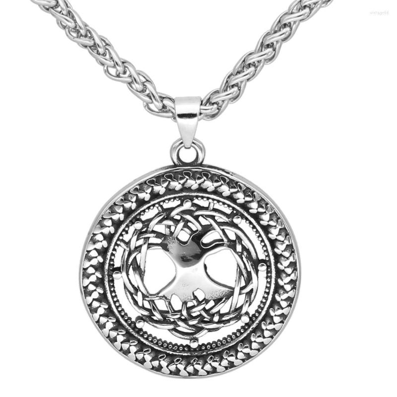 

Chains Men Stainless Steel Viking Yggdrasil Tree Of Life Amulet Pendant Necklace