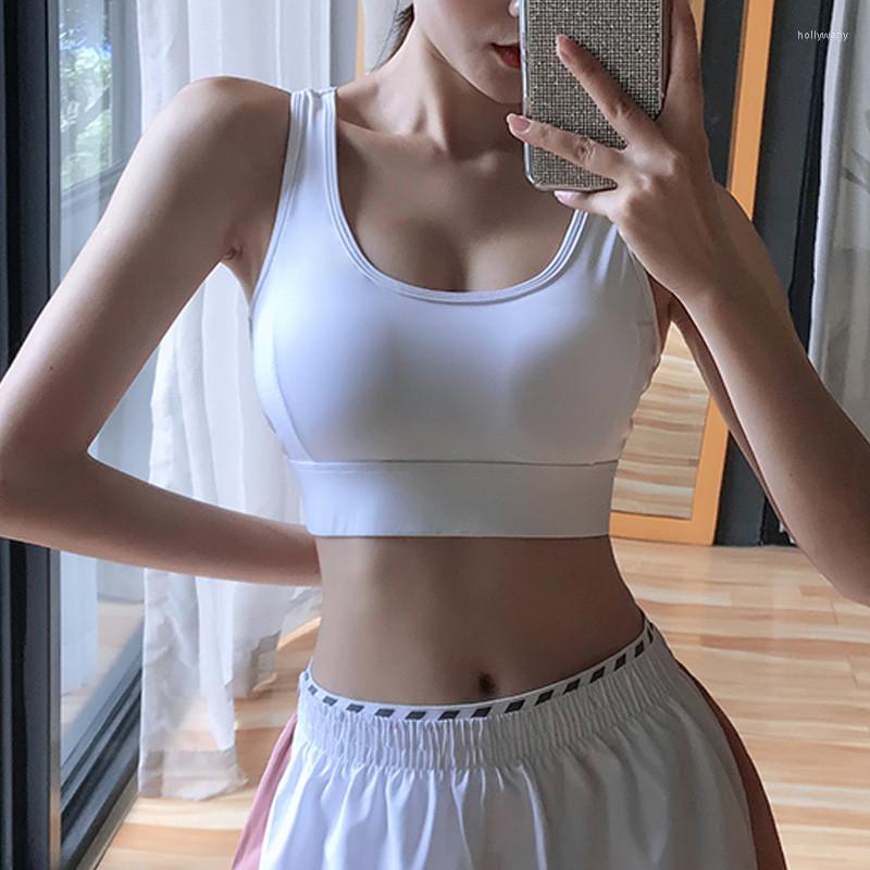 

Active Shirts Woman Yoga Sports Bra Black White Running Padded Gym Crop Top Workout Underwear Women Push Up Sport, Pink