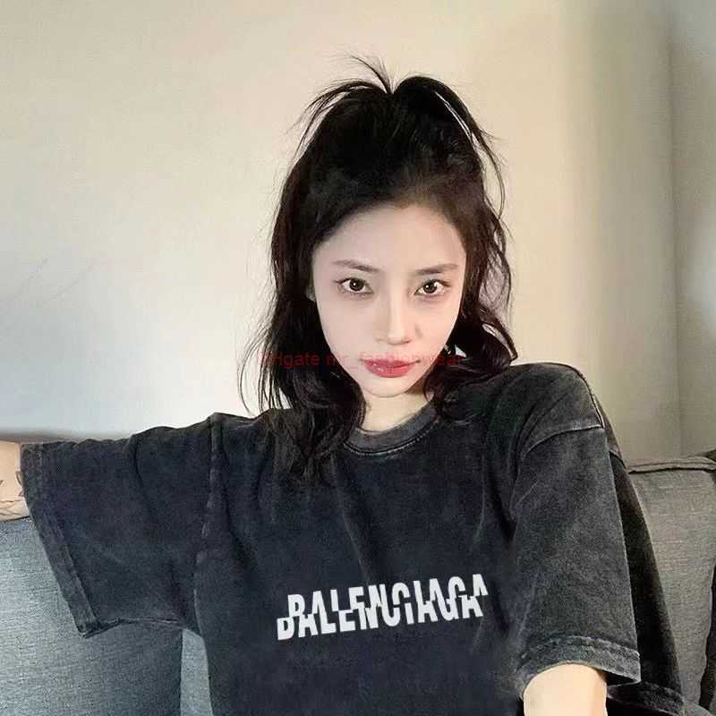 

Designer Fashion Clothing French Paris BB Luxury TShirt Tees Paris Short Sleeve Fashion Brand 23s Springsummer Fashion Art Misplaced Letter Loose Size Mens Womens T, White