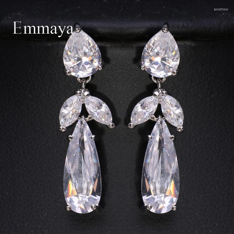 

Stud Earrings Emmaya Elegant Jewelry Wedding Party Choice Exquisite Earring With Shiny Cubic Zircon Fashion Statement Ingenious Design Gift