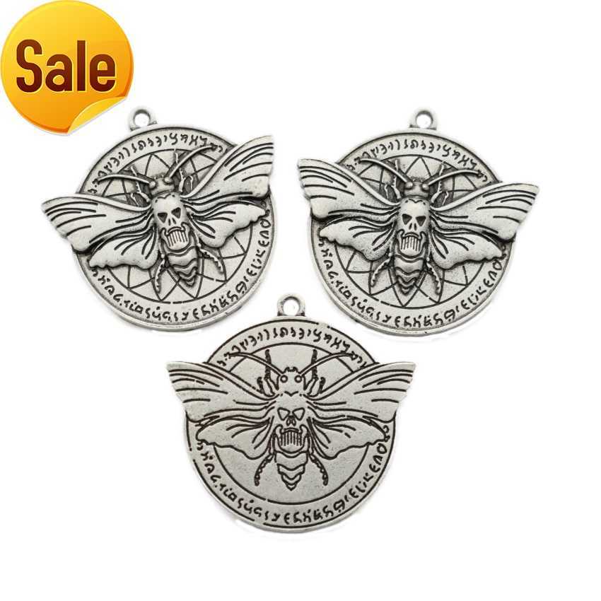 

Halloween Mystery Skull Moth Charm Witchcraft Dead Head Butterfly Pendant For Women Jewelry Making