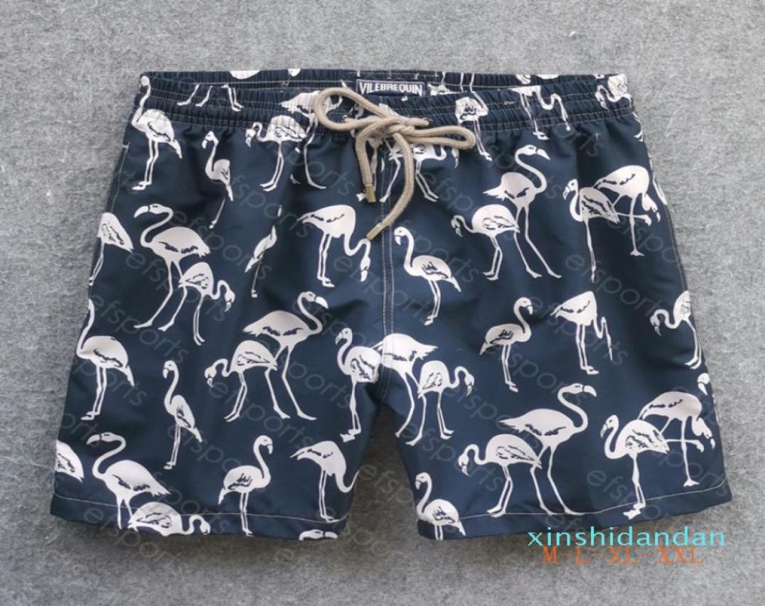 

vilebrequin Beach short bermuda men039s sports quick drying shorts surfing pants Flamingo loose straight swimming trunks2419494, Red