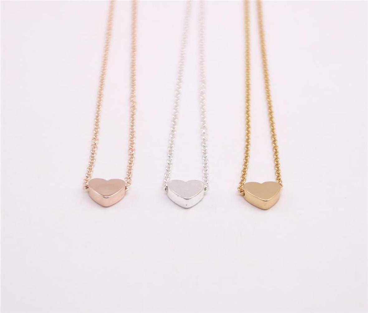 

18K Gold Silver Plated Pendant necklace Flat bottom solid love necklace the gift to women28959250704