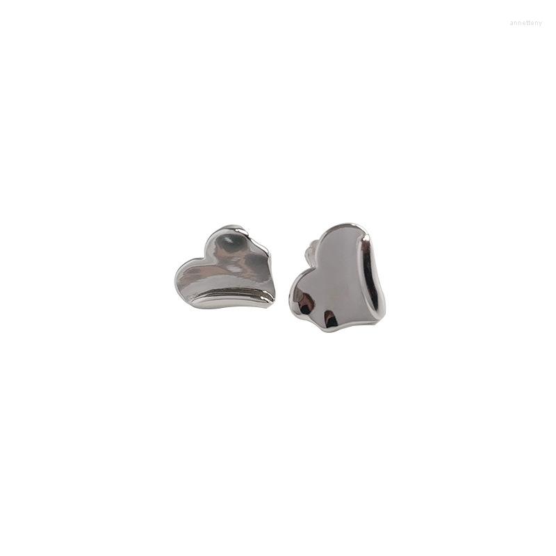 

Hoop Earrings 925 Sterling Silver Love Flapped Angel Heart Shaped Temperament Small