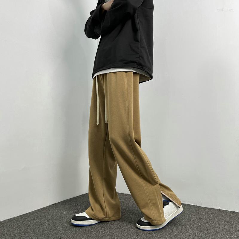 

Men's Pants Khaki Black Casual Men Fashion Oversized Wide Leg Streetwear Hip-hop Loose Straight Mens Joggers Trousers