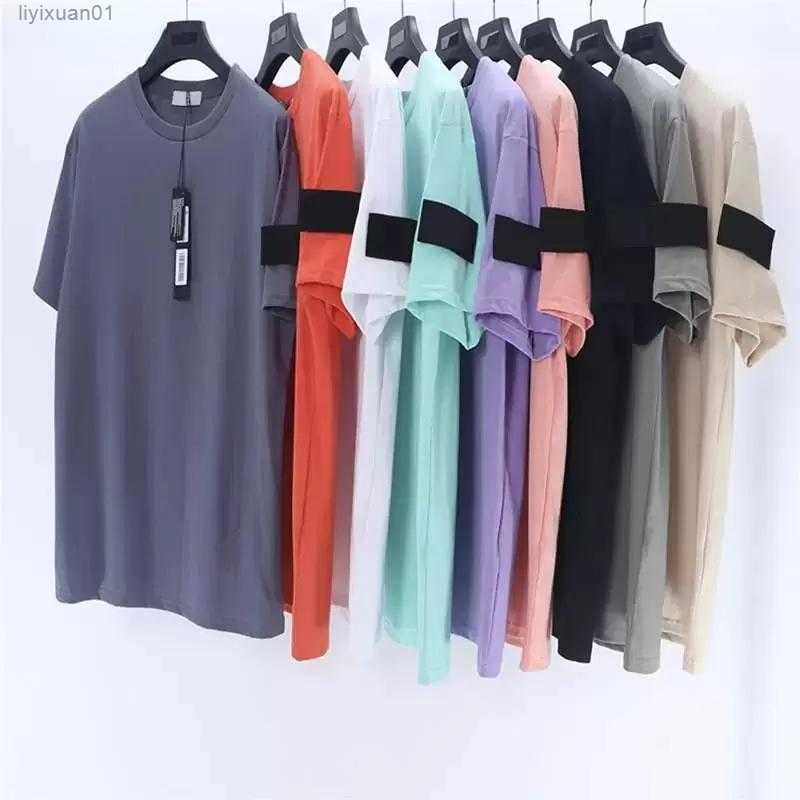 

Designer Brand Topstoney Men's Shirs Versized Shir Women Fashion Coon Summer Sones and Shor Sleeve Tide Sone Men Mulicolor Top Asian Size 1Y9K