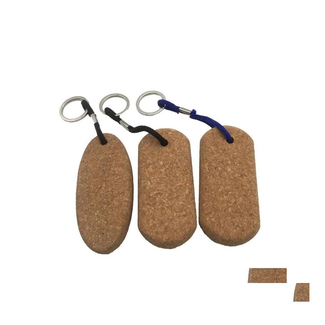 

Keychains Lanyards Creative Wooden Keychain Cork Diy Car Bag Decoration Pendant Key Chain Keyring Drop Delivery Fashion Accessories Dhtww
