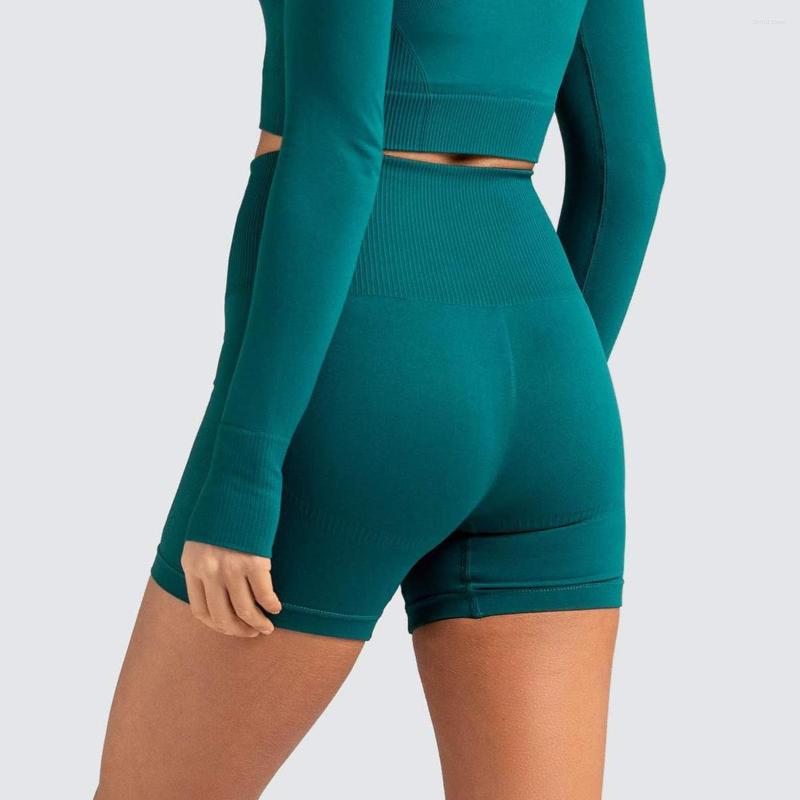 

Active Shorts Seamless Sports Tight Solid Color High Waist Elastic Nylon Hip Lift Leggings Women Yoga, Black