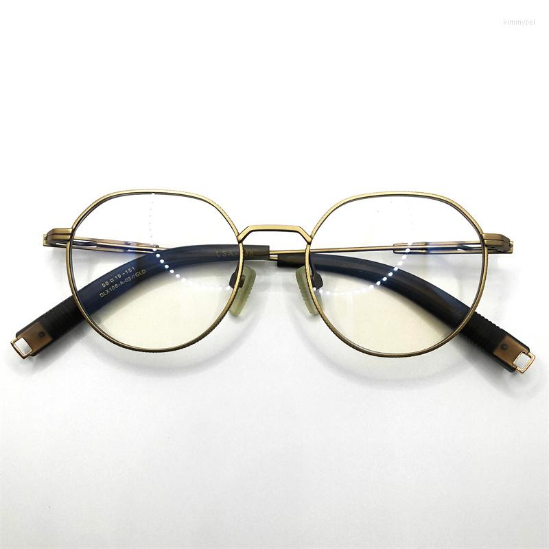 

Sunglasses Frames Brand Designer Round Titanium Glasses Optical Ultra-light Eyeglasses For Men And Women Dlx102 Myopia Prescription Gafas