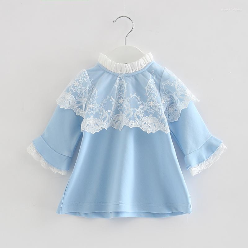 

Girl Dresses Baby Girls Clothes Infant Baptism Dress For Clothing Flare Sleeve A-line Lace Embroidery Party Christening 0-2T, Gray
