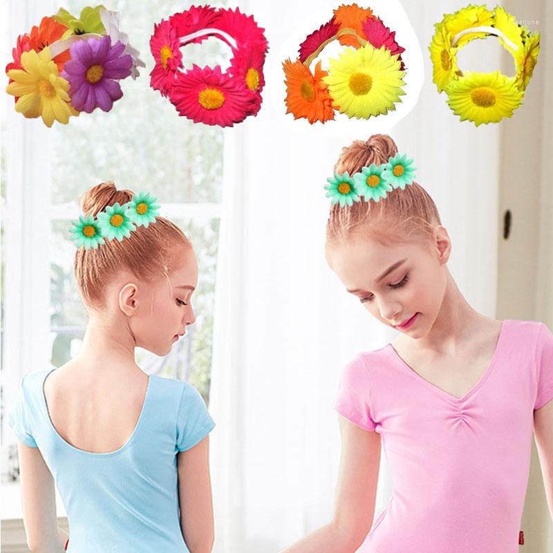 

Hair Accessories Daisy Flower Bun Ring Holder Garland Scrunchies Floral Band For Girls Ladies, 20