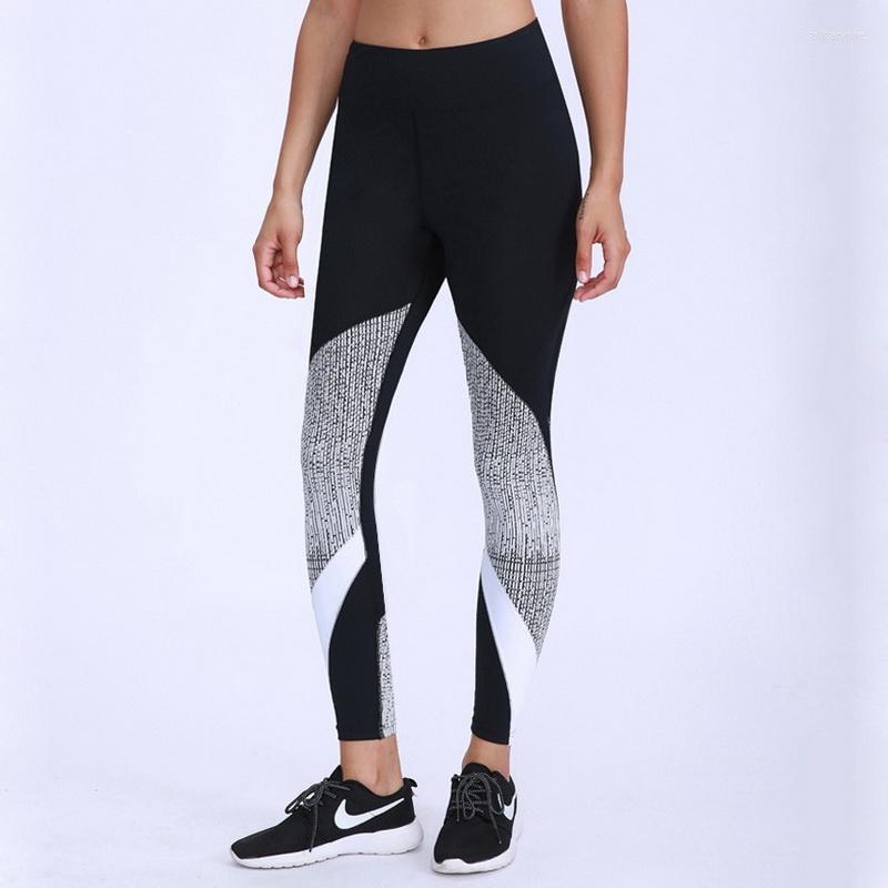 

Active Pants Women Yoga Seamless Compression Tights High Waist Gym Fitness Leggings Hollow Sports Activewear Trainning Workout Wear, Striped black