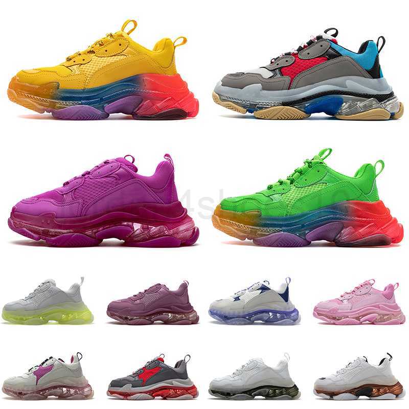 

2021 Triple S Sneakers Casual Women Mens Dad Clear Sole Shoe Luxurys Designers Shoes Paris 17FW Vintage Track Crystal Bottoms Tennis Sports Trainers 5.0, #27 36-45