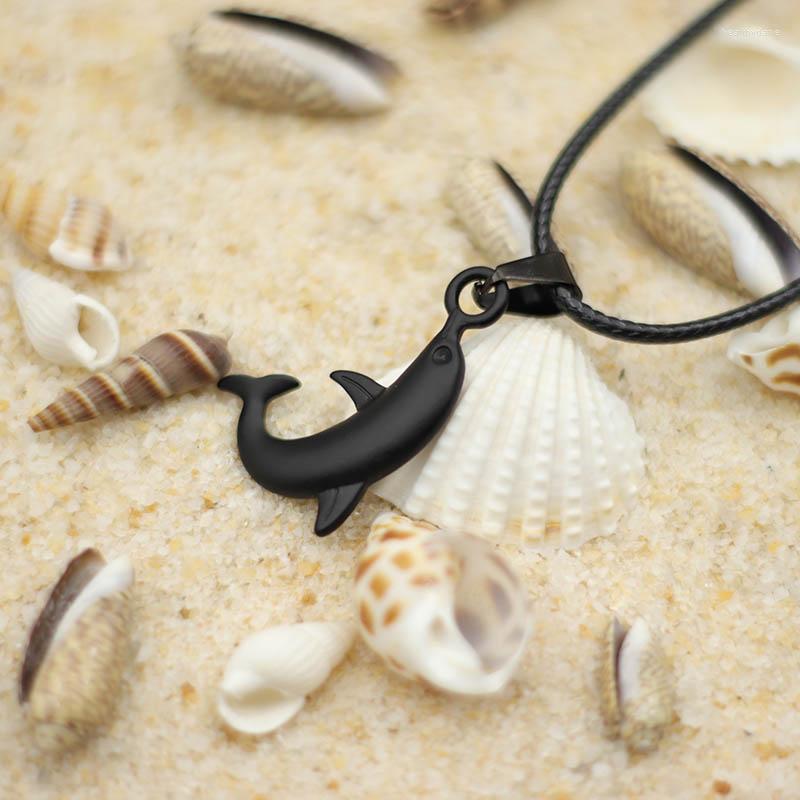 

Pendant Necklaces Noter Trendy Dolphin Necklace For Men Women 60cm Long Environmental Protection Marine Animal