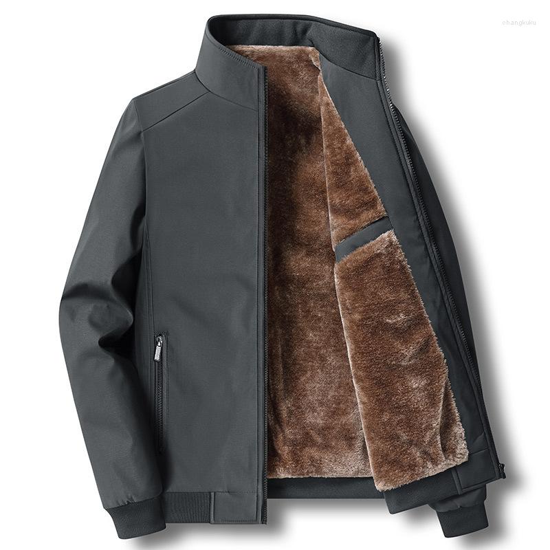 

Men's Jackets Mens Warm Plus Velvet Winter Men Parkas Fur Linner Thicken Jacket Male Casual Overcoat Coats Man Jaqueta Masculina Size, Black