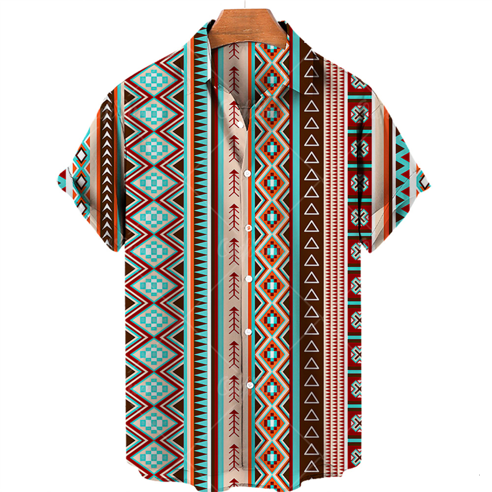 

Men's Casual Shirts Men Shirts Tee Summer Shirt Top  Vneck Vintage Clothing Ethnic Print Oversized Pullover Short Sleeve Hawaii Loose Shirt 230512, E01-yy10319