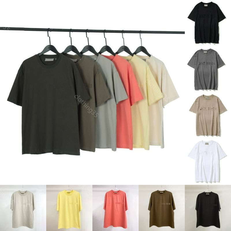 

ESS designer Mens T Shirts fear Tshirts of Chest god woman Letter Ess ential Tshirt Tee Short Sleeve shirt Oversized Loose Oversize Casual 1977 T-shirts Tops, 12