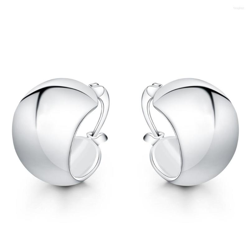 

Hoop Earrings 925 Sterling Silver Glossy Small Fashion Woman Glamour Jewelry Engagement Gift