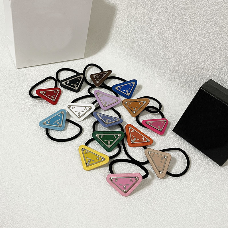 

Luxury Designer Hair Ties Scrunchies for Women Accessories Solid Color Black White Pink Brand Pattern Satin Hairband Elegant Wide Edge Hair Hoop Head, #7