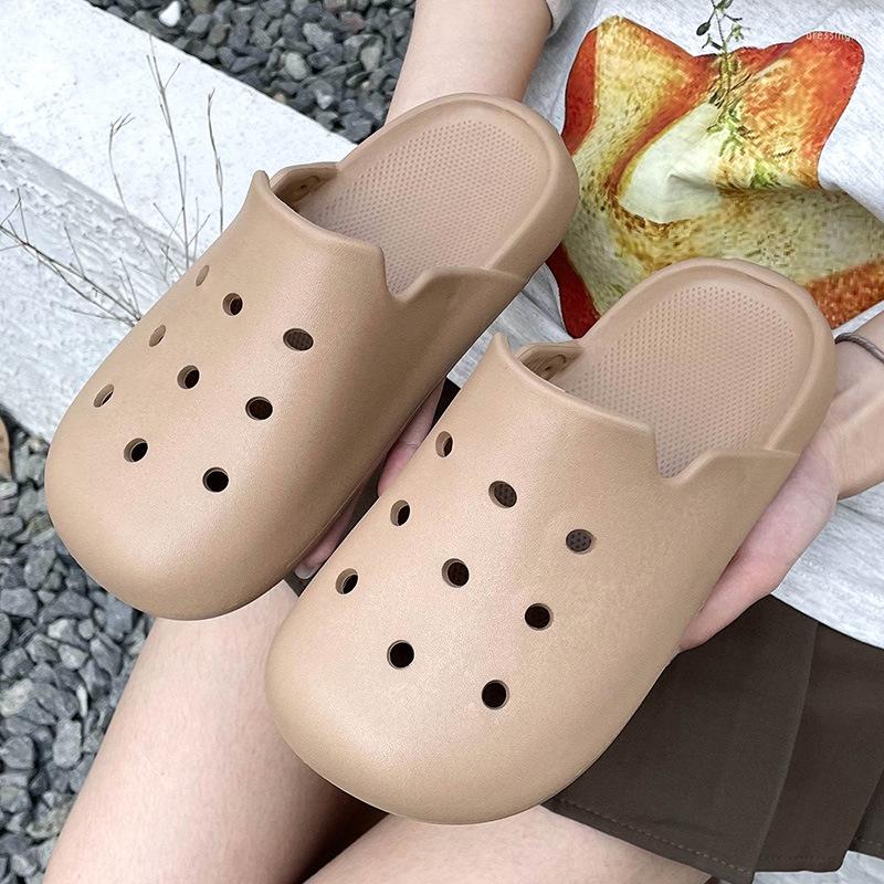 

Sandals Black Hole Slippers Summer Fashion Men Women Eva Soft Indoor Home Non-Slip Platform Outdoor Beach 36-45