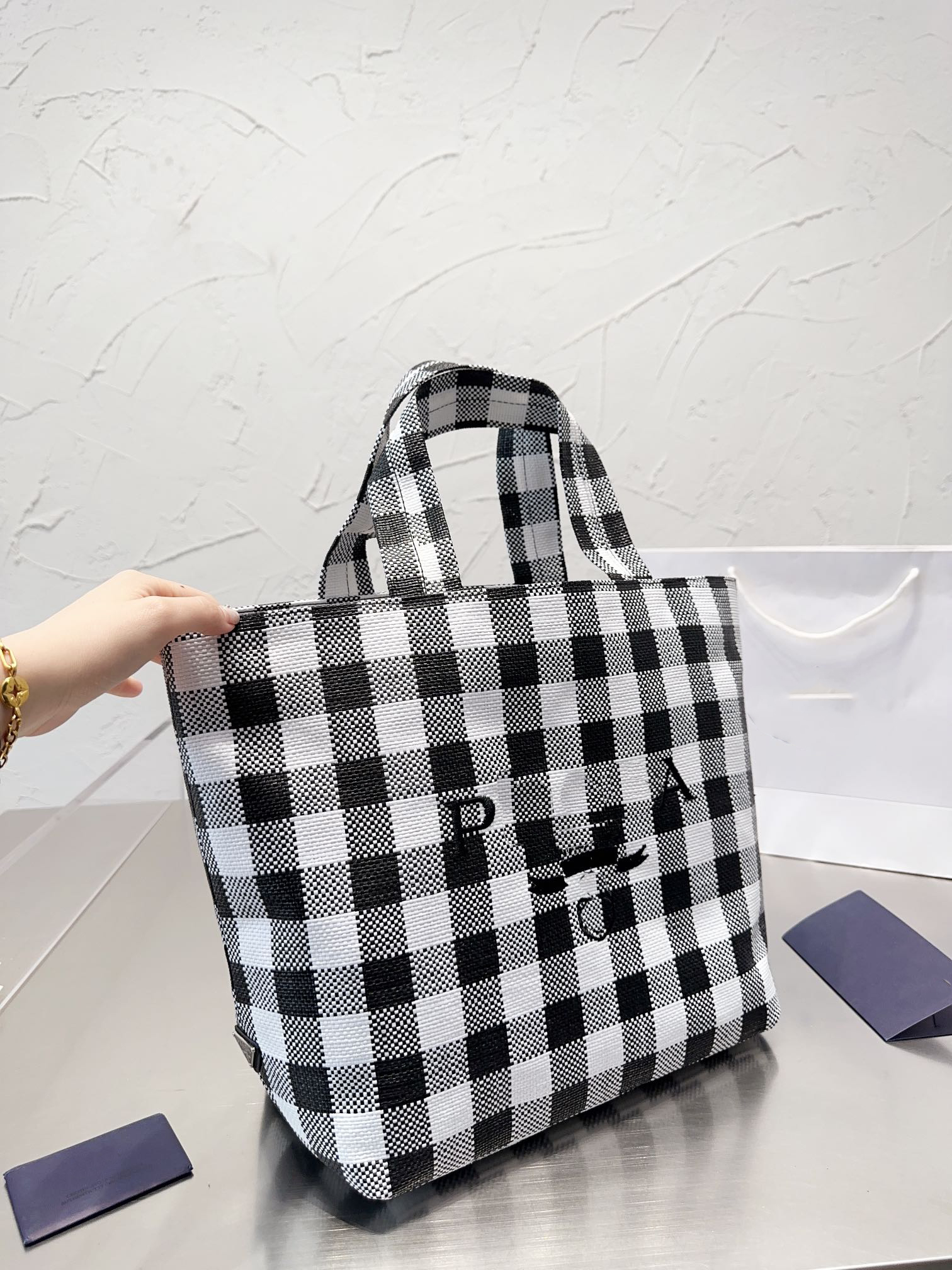 

Fashion Totes Bag Letter Shopping Bags Canvas Designer Women Straw Knitting Handbags 2023 Summer Beach Shoulder Bags Large Casual Tote, Beige