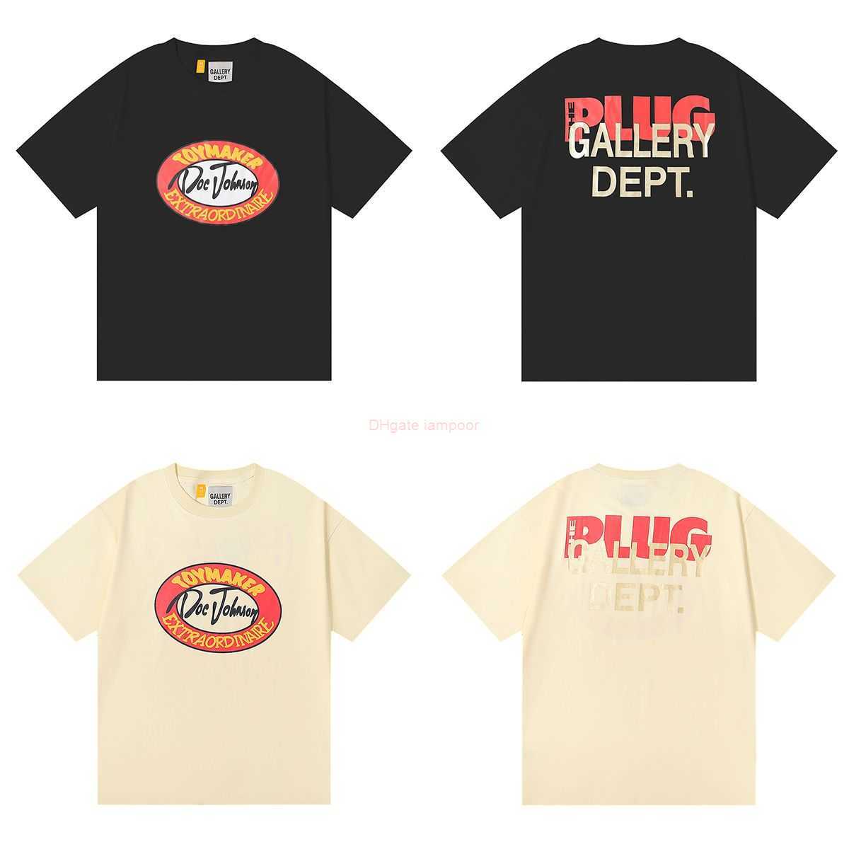 

Designer Fashion Clothing Tees Tshirt Galleryes Depts Toymaker Tee Gold Pink Print Loose Street Casual Short Sleeve Tshirt for Men Women Casual Streetwear Tops Rock, Black fh6032