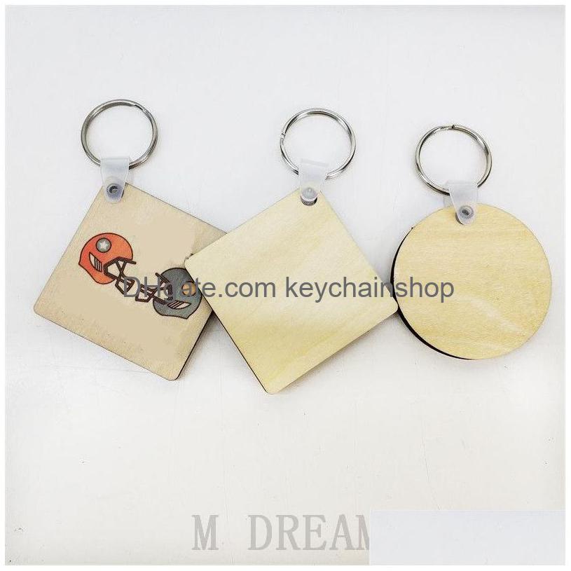 

Key Rings Sublimation Blank Keychain Mdf Wooden Color Chain Thermal Transfer Doublesided Diy Ring Drop Delivery Jewelry Dhaof