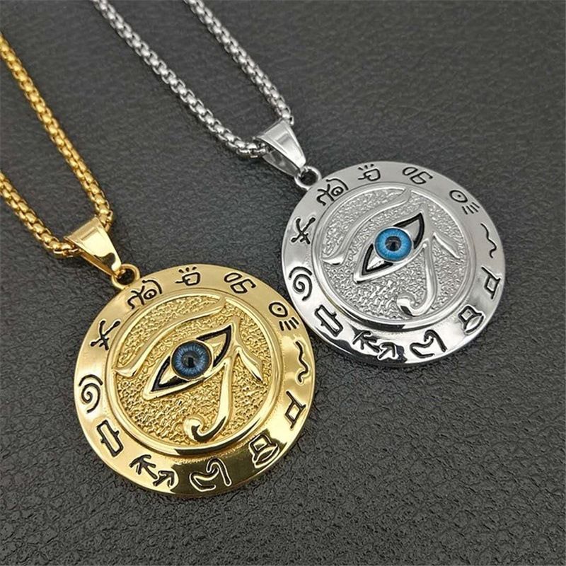 

S3644 Fashion Jewelry Blue Eyes Pendant Necklace For Women The Eye of Horus Choker Necklaces