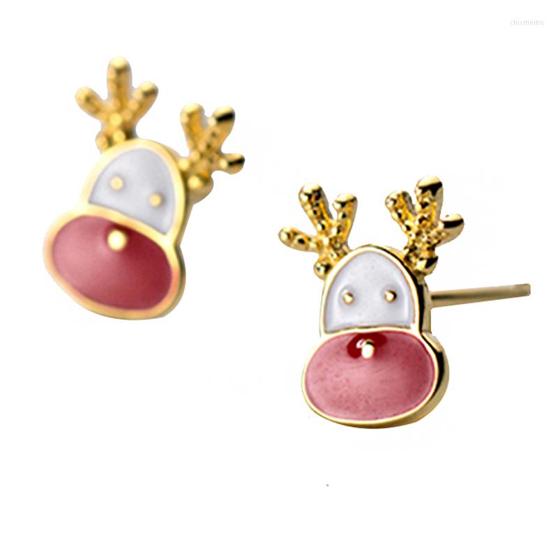 

Stud Earrings Animal 925 Sterling Silver Deer For Girls Children Kids Cute Jewelry Ear Hypoallergenic Christmas Gift