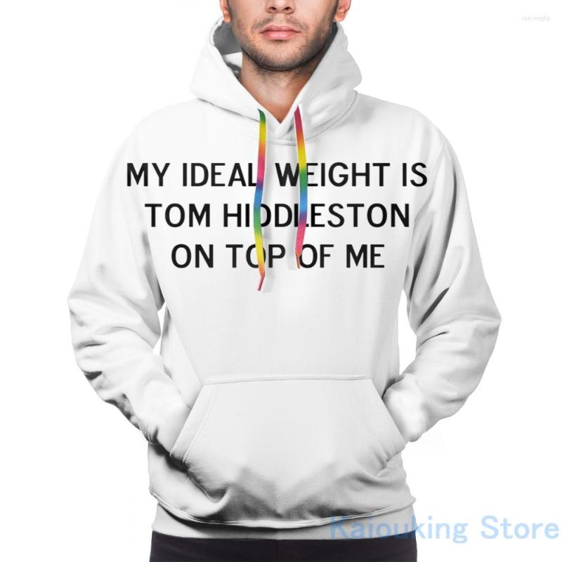 

Men's Hoodies Mens Sweatshirt For Women Funny My Ideal Weight Is Tom Hiddleston On Top Of Me Print Casual Hoodie Streatwear