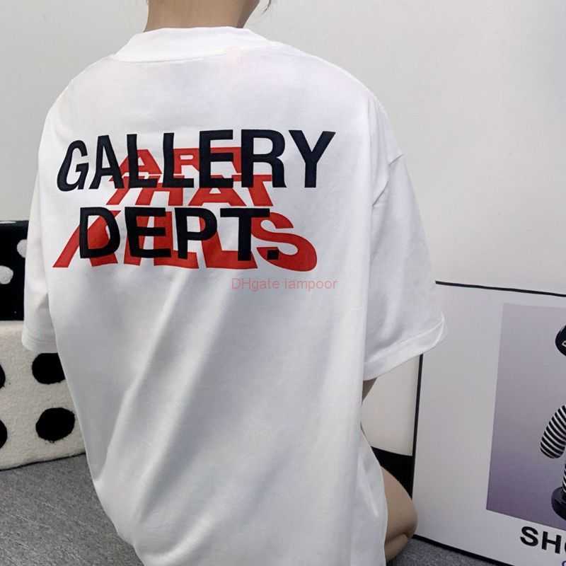 

Designer Fashion Clothing Tees Tshirt Galleryes Depts American High Street Flame Graffiti Letter Printing Short Sleeve Loose Relaxed Mens Womens Tshirt Tops for sa