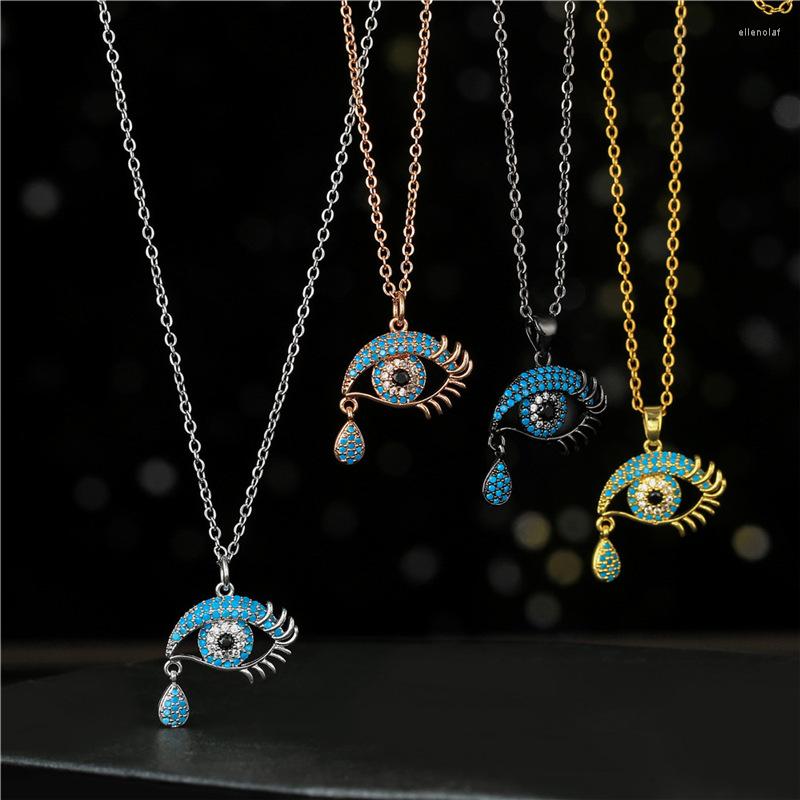 

Chains European And American Fashion Micro-inlaid Jewelry Devil's Eye Pendant Necklace Female Product