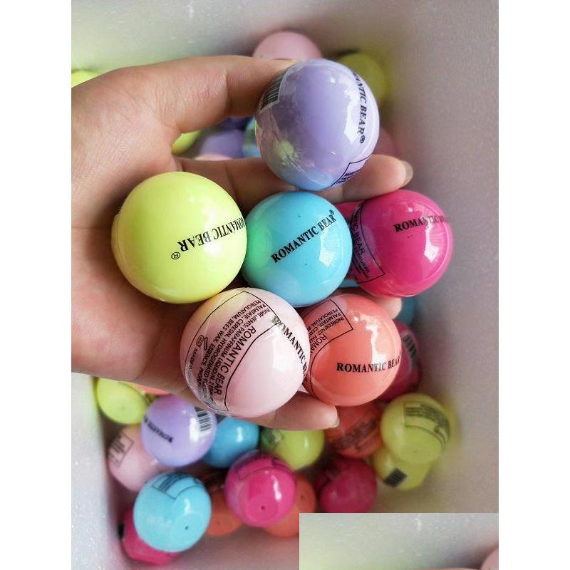 

Lip Balm 24Pcs/Lot Ball Makeup Baby Lips A Levre Cute Fruity Flavor Lipbalm Natural Plant Nutritious Care Drop Delivery Health Beauty Dh7P9